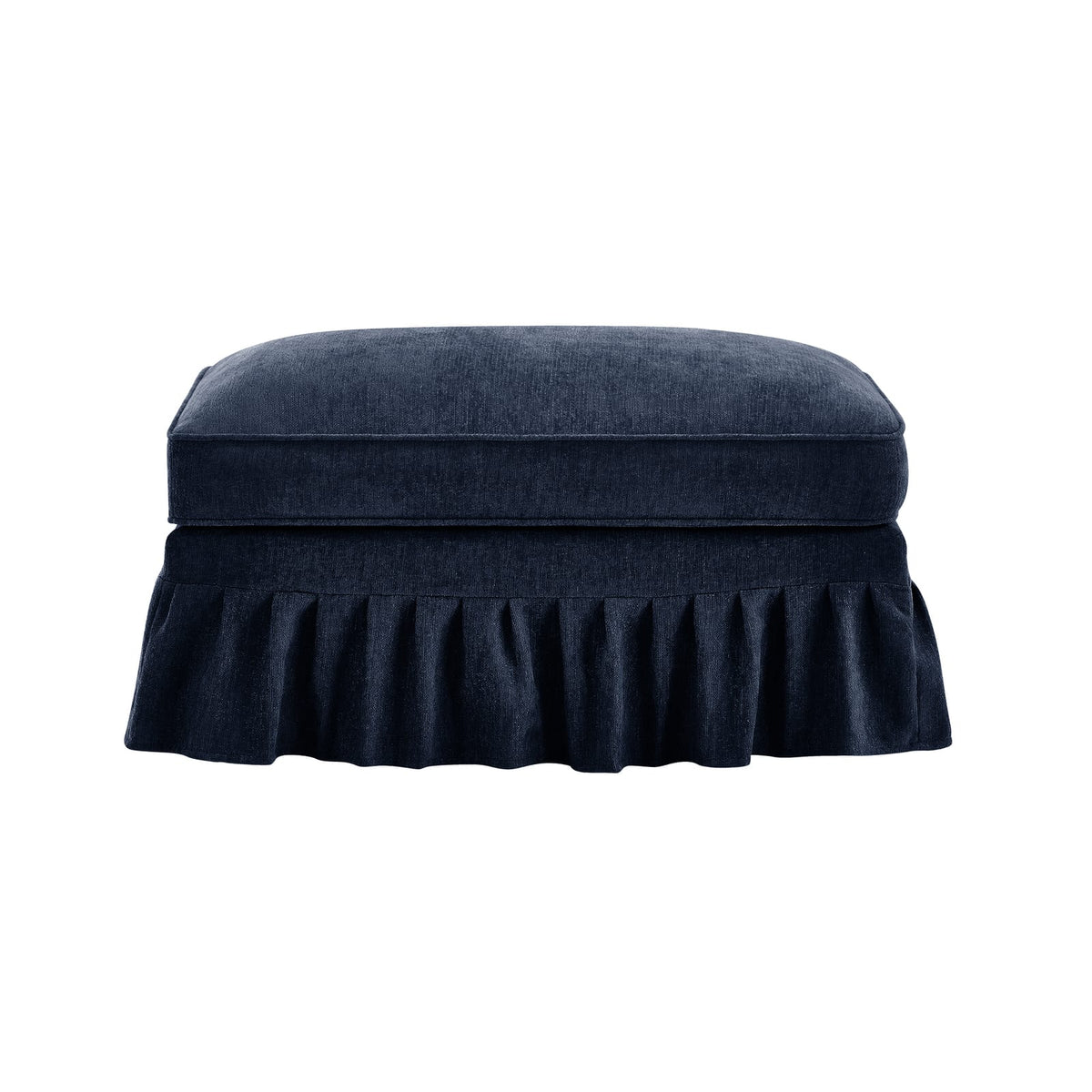 Blue Chenille Ottoman - 35.4" Sofa Ottoman