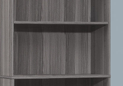 Grey Bookshelf Unit - 72" Tall Display Shelves