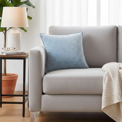 Textured Throw Pillow Set of 2 - Sky Blue Polyester