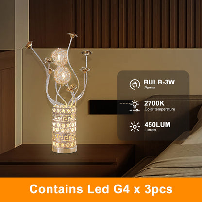 Aluminum Rose Table Lamp - Multicolor Copper/Silver Finish