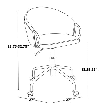 Gold Velvet Dining Chair - Adjustable Swivel Task Chair