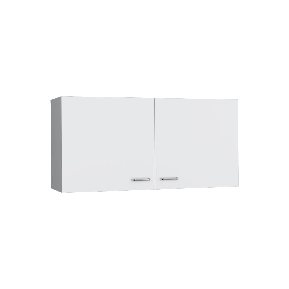 White Kitchen Cabinet - 19.3" Storage Unit for Living Room