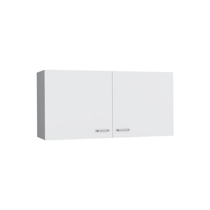 White Kitchen Cabinet - 19.3" Storage Unit for Living Room