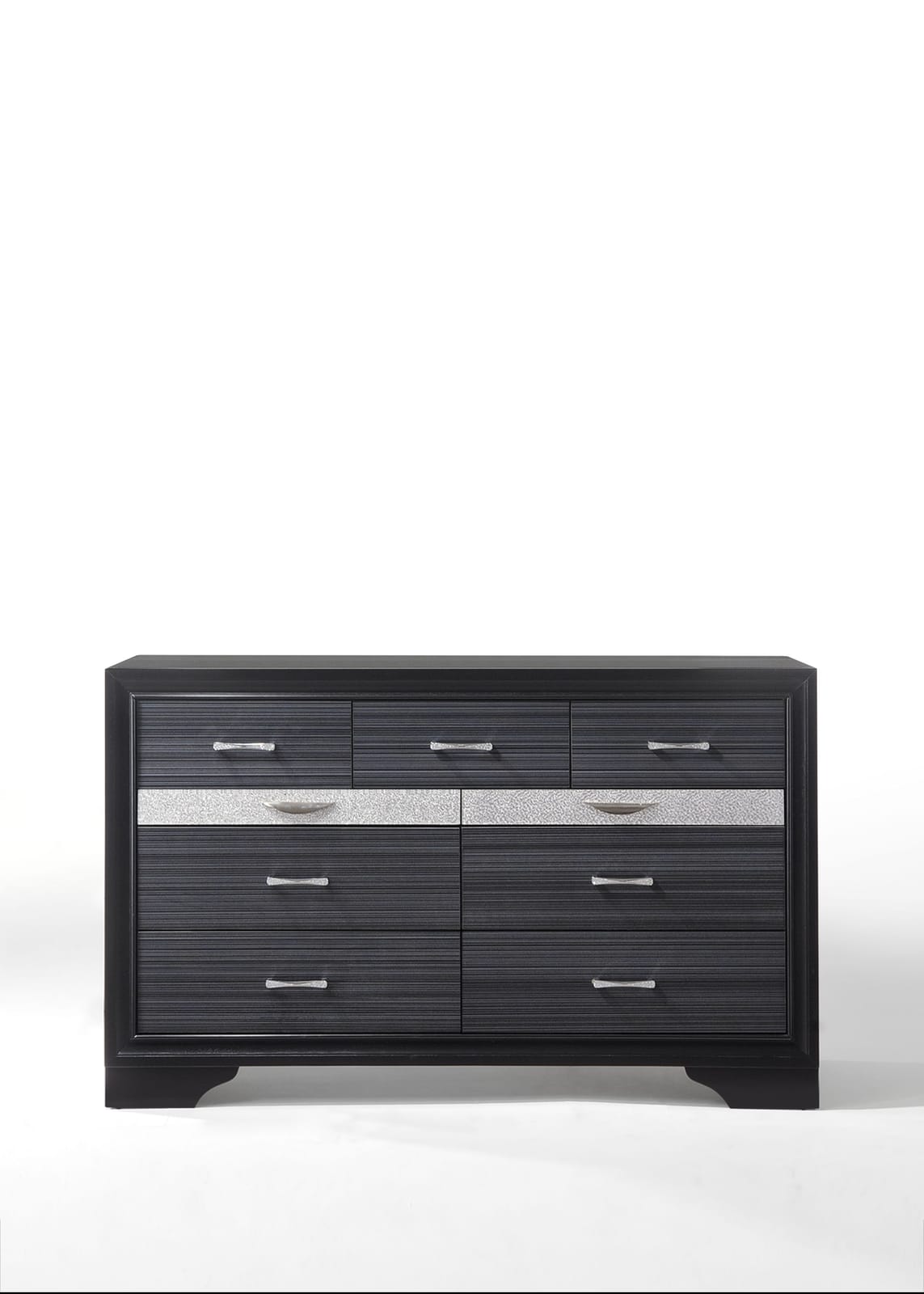 Black Synthetic Wood Dresser - 63" Wide for Bedroom