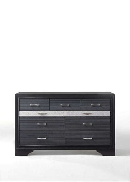 Black Synthetic Wood Dresser - 63" Wide for Bedroom