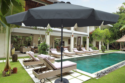 10ft Dark Gray Patio Umbrella - Vented Canopy