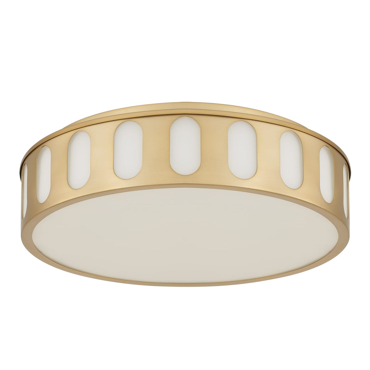 Antique Brass LED Flush Mount Light Fixture 15.13"
