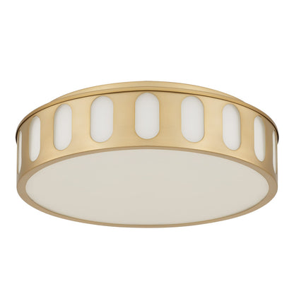Antique Brass LED Flush Mount Light Fixture 15.13"