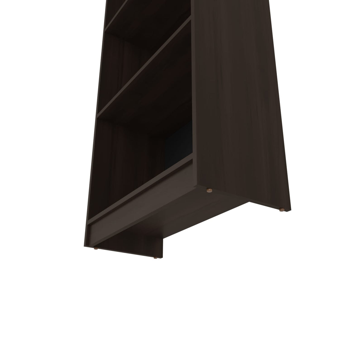Dark Walnut Bookcase - 4 Shelves, Particle Board for Living Room
