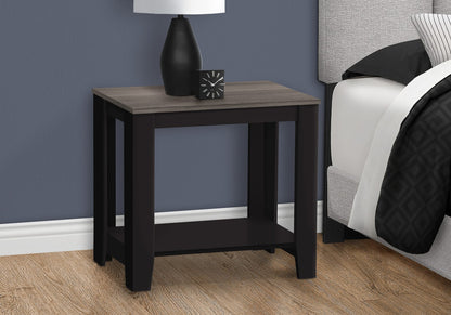 Accent Table, Black & Grey - Side End Nightstand