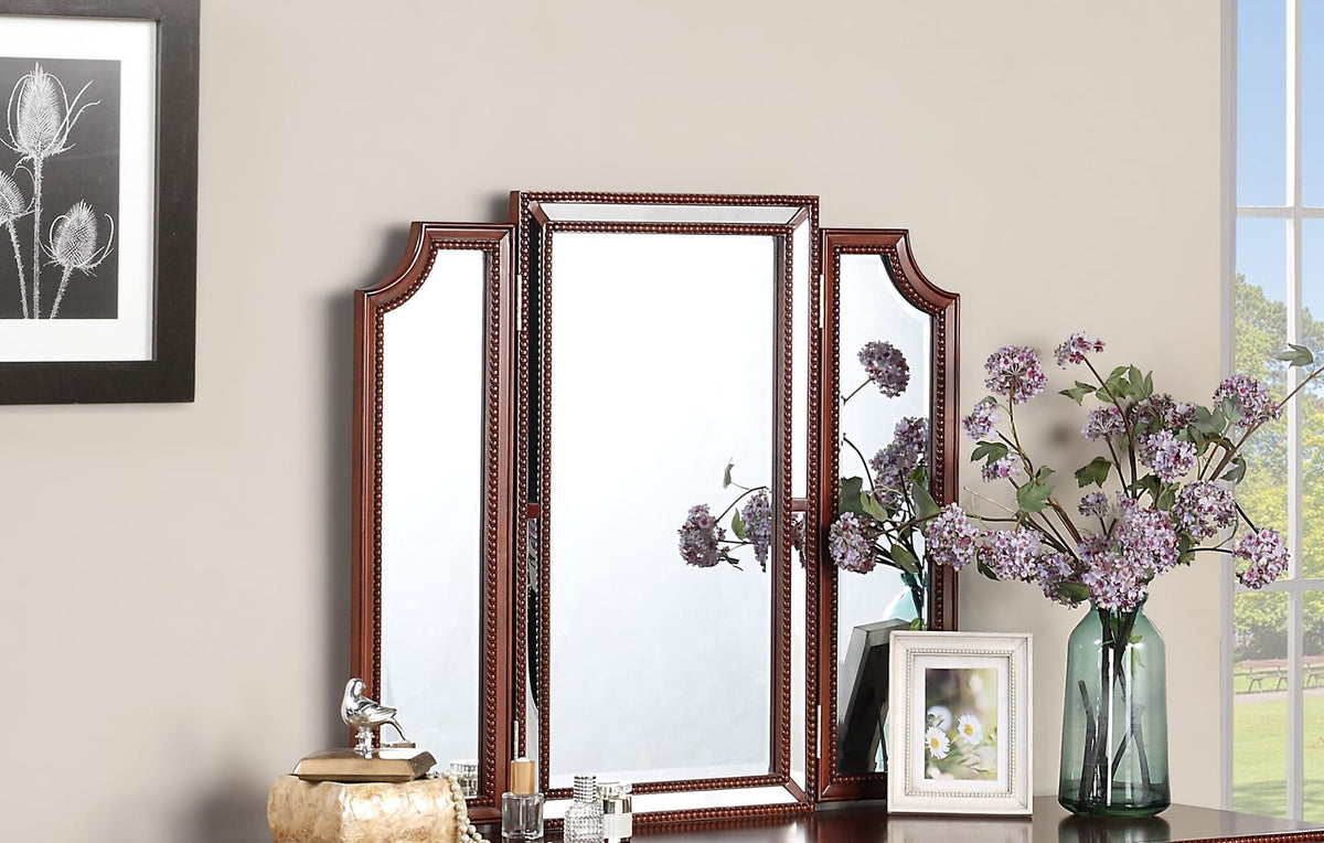 Cherry Poplar Makeup Vanity Set Bedroom Furniture