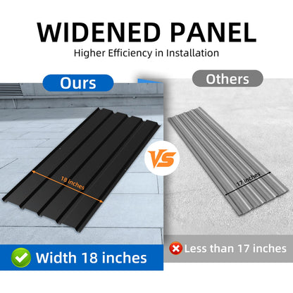 Grey Metal Roof Panels - 61 Inch Outdoor Deck Cover