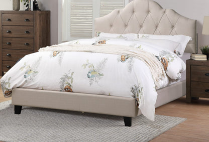 Queen Size Light Brown Wood Bed Frame