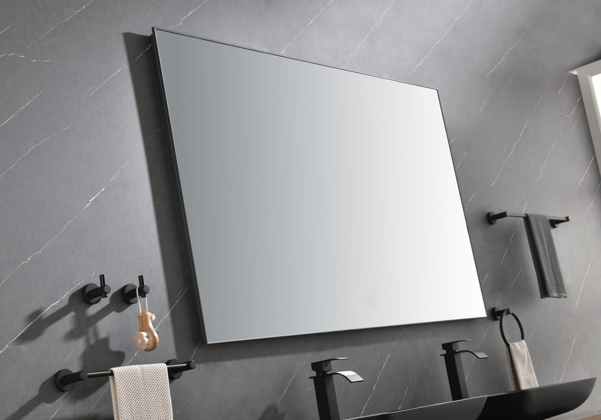 Gunmetal Aluminium LED Vanity Mirror with Lights for Bathroom