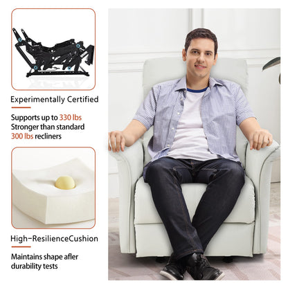 Gray Rocking Recliner Chair - Nursing Glider for Nursery & Living Room