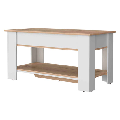 Daffodil Bench - Liftable Storage Bench, Multicolor Engineered Wood