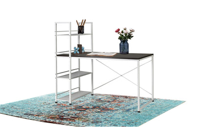 Reversible Smart Workstation Desk - Brown & White for Home Office