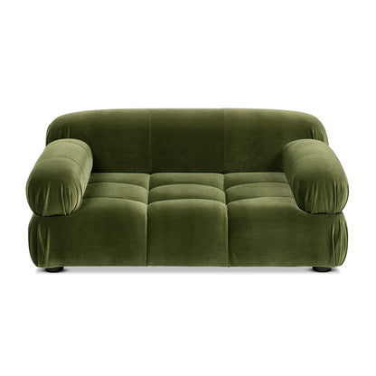 Small Velvet Pet Bed Olive Green Sofa Style For Dogs