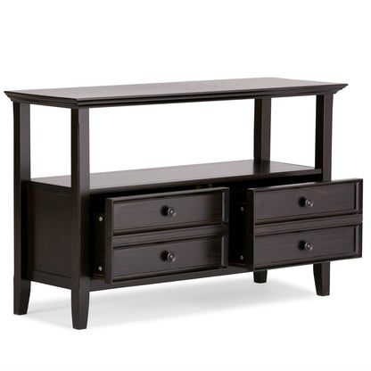Dark Brown Wood Console Table - 48" Wide Entryway Table