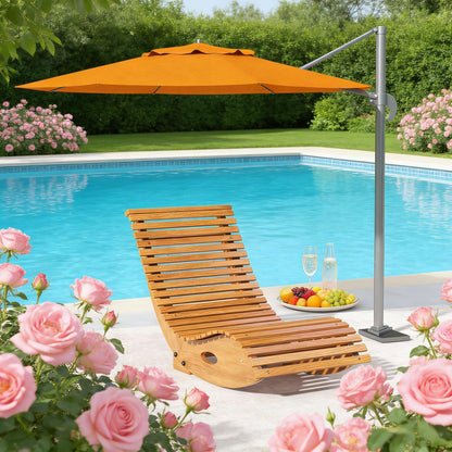 Wooden Rocking Chair - Teak Outdoor Porch Rocker