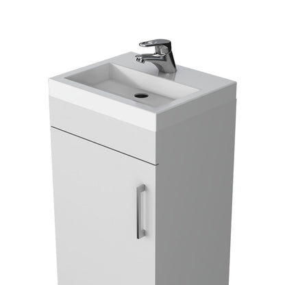 White Bathroom Storage Cabinet with 1 Door