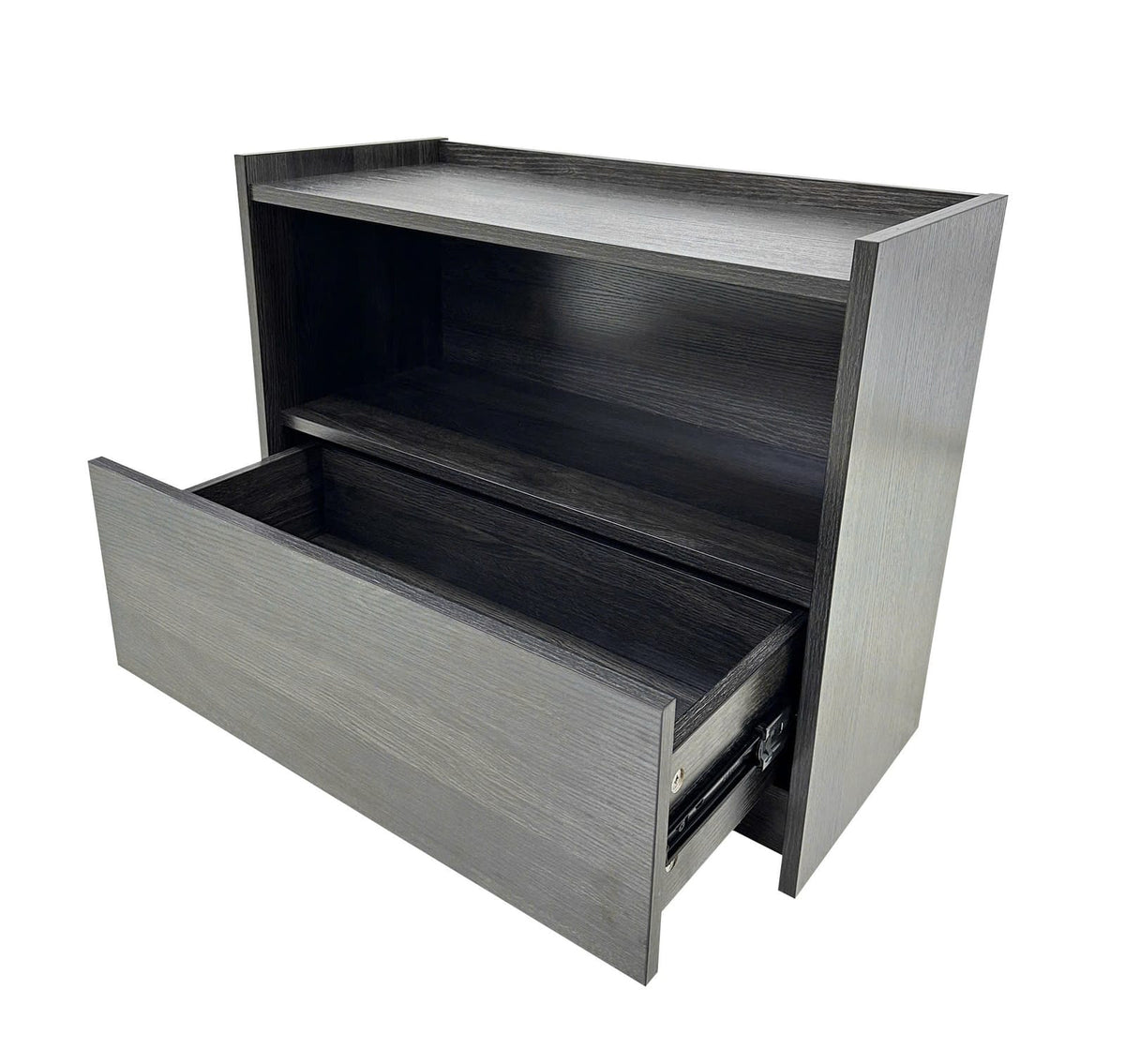 Dark Gray Robin Nightstand - 1 Drawer Storage for Bedroom