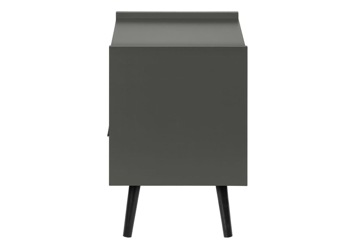 Grey Laminate Accent Table with Storage Drawer - 24" High