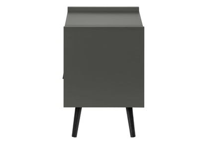 Grey Laminate Accent Table with Storage Drawer - 24" High