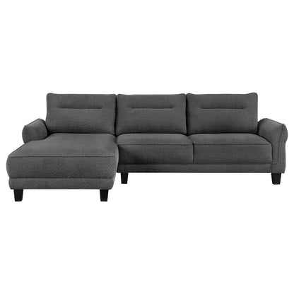 Verona Grey Loose Back Sectional Sofa - L-Shaped, 4 Seats