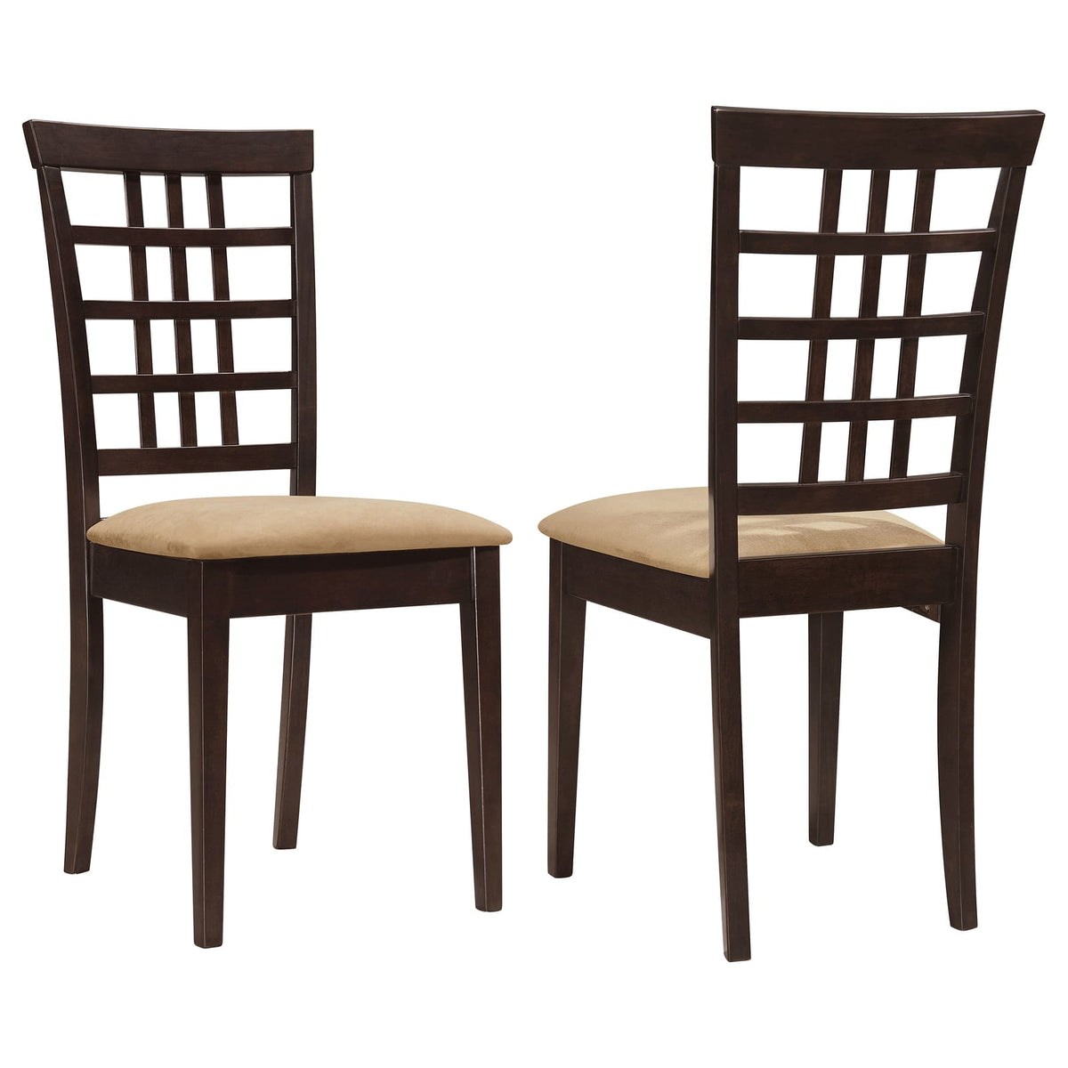 Brown Wood Side Chair for Dining Room Transitional Style