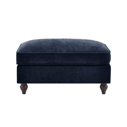 Blue Chenille Ottoman - 35.4" Sofa Ottoman