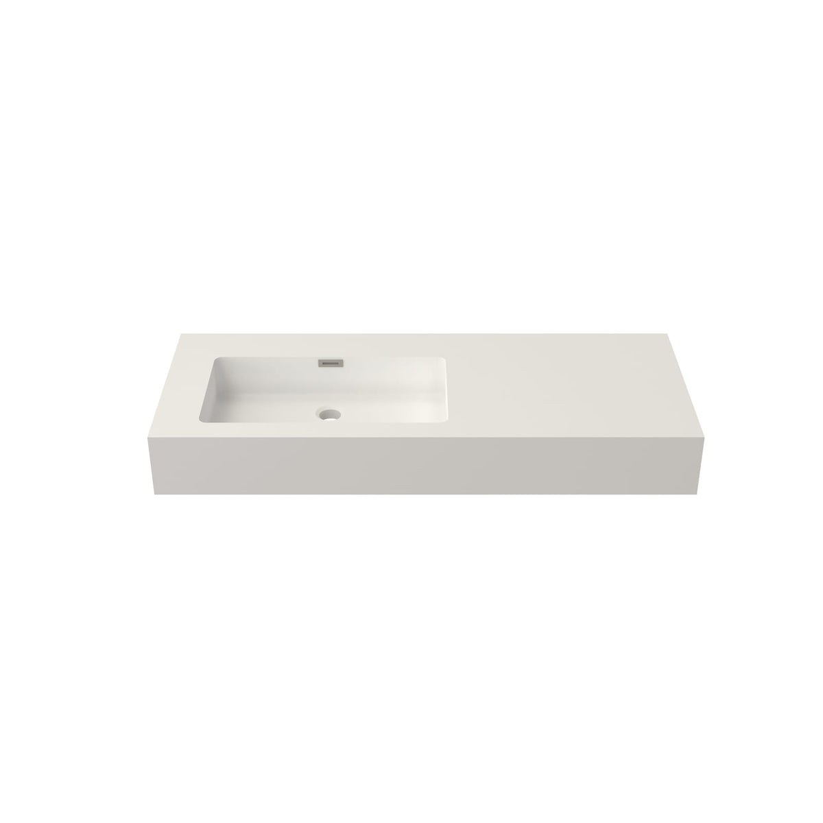 Matte White Stone Resin Bathroom Vanity - Durable & Flexible