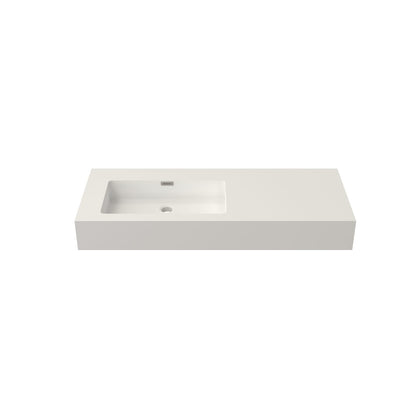 Matte White Stone Resin Bathroom Vanity - Durable & Flexible