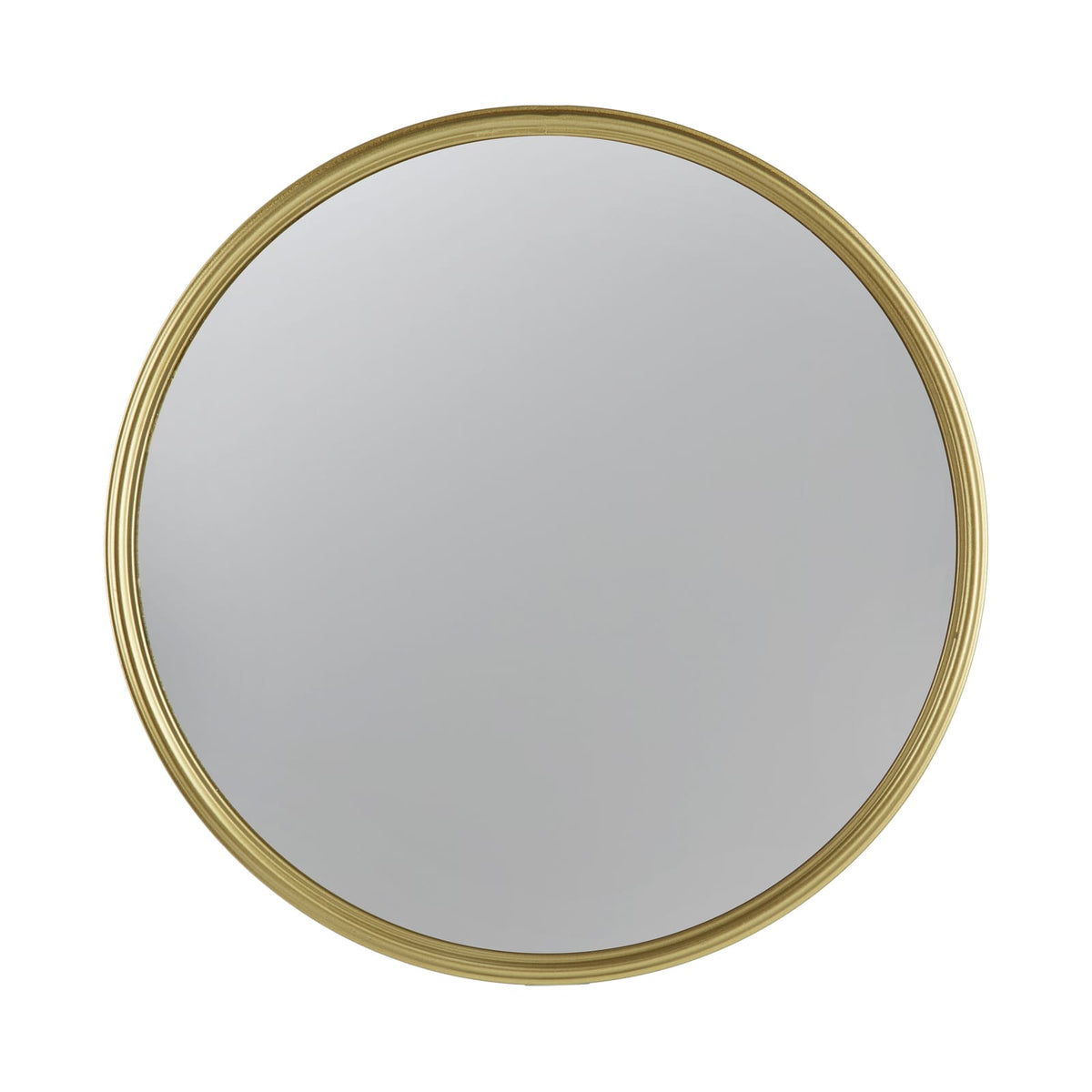 Gold Metal Wood Convex Mirror for Bathroom Renovation Upgrade
