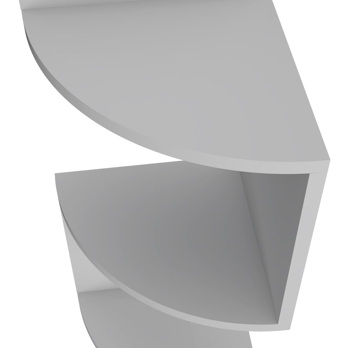 Rosebud Corner Floating Shelf - 4-Shelf White Unit for Living Room