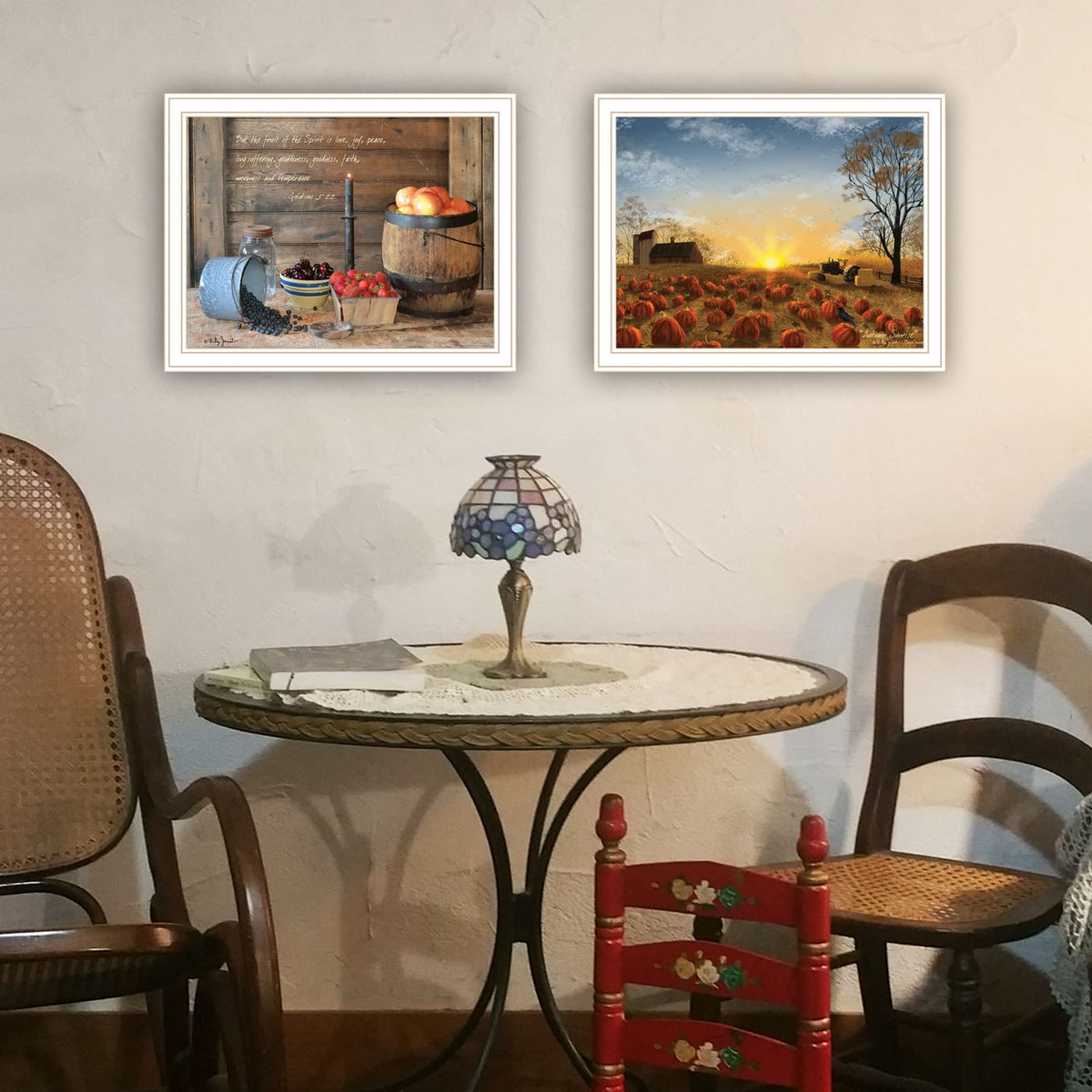 Trendy Wall Art - Autumn Sunrise, Multi-Color Wood & Paper
