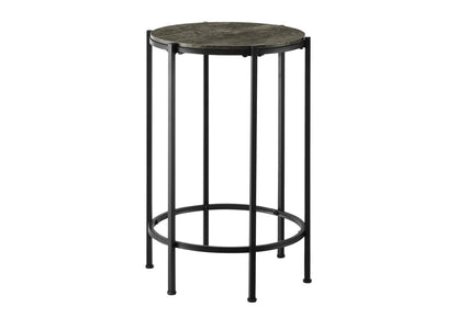 Small Black Metal Accent Table - Round Side Table