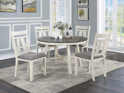 Antique White Gray Dining Table Set 5 Pieces