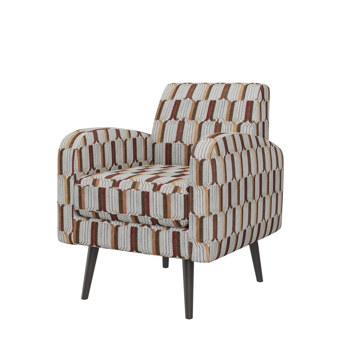 Red Plywood Accent Chair for Stylish Living Room Seating
