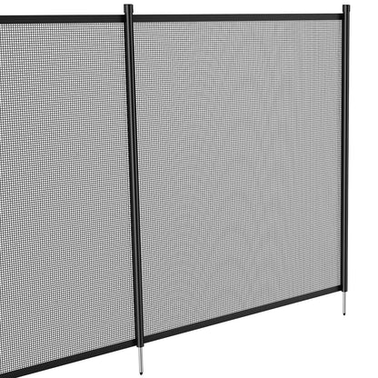 Black PVC Pool Fence for Inground Pools, Easy DIY Safety Barrier