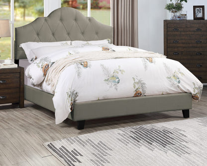 Queen Size Gray Upholstered Arch Bed Frame for Bedroom