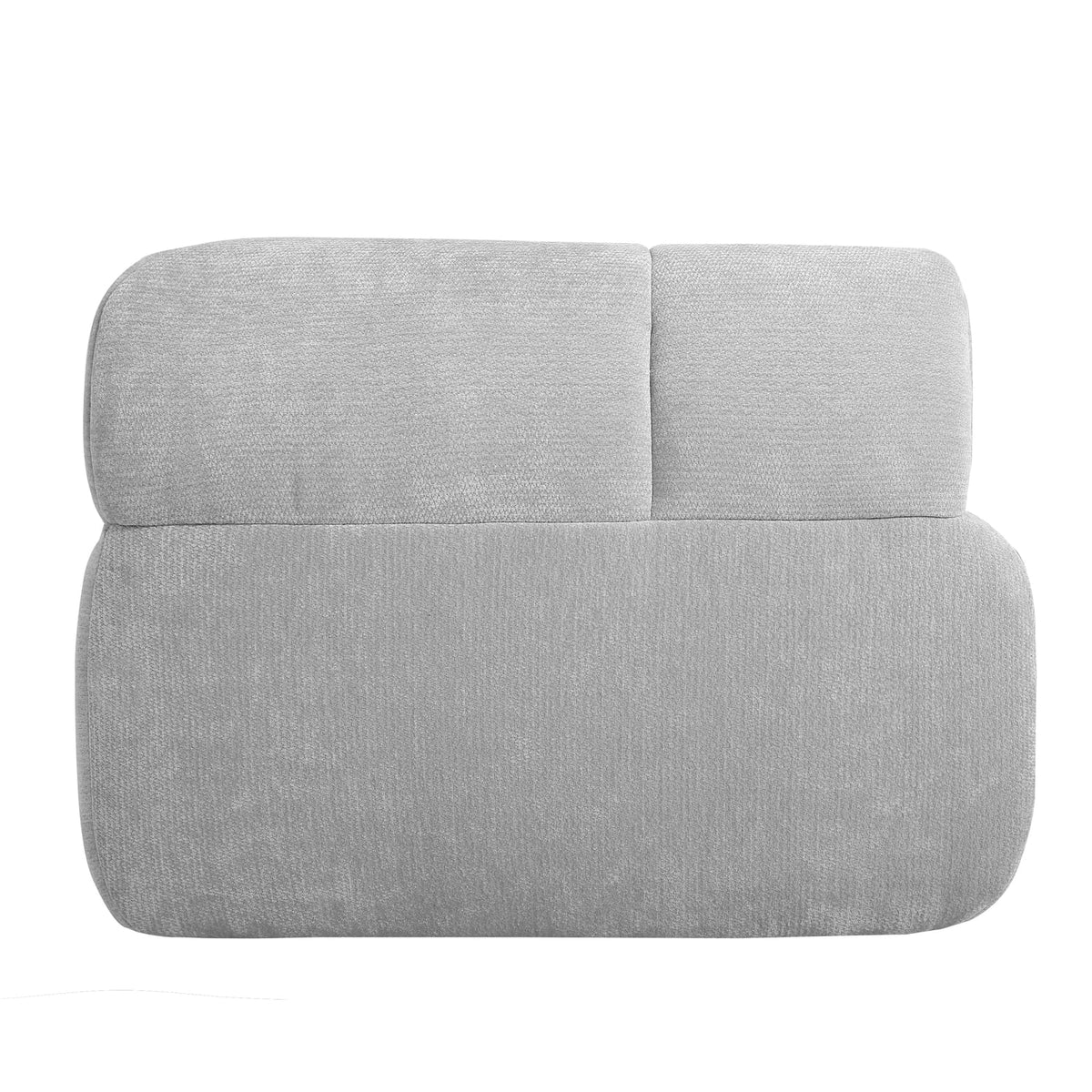 122" Grey L-Shaped Sectional Sofa - 4 Seats