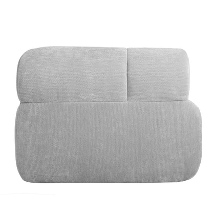 122" Grey L-Shaped Sectional Sofa - 4 Seats