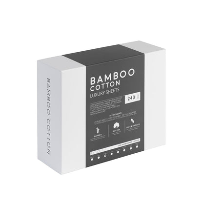 White+ Charcoal Cotton King Sheet Set