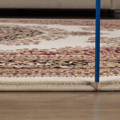 Ivory Multi Medallion Traditional Area Rug - 36" x 24"