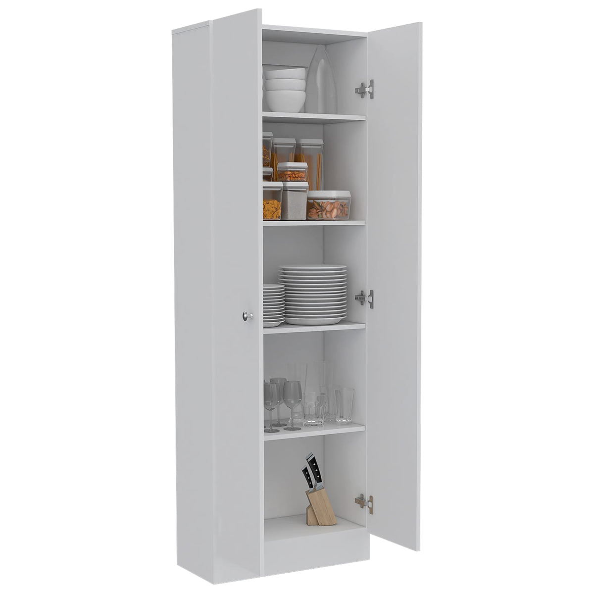 White Particle Board Storage Cabinet for Office or Pantry Use for Home Office