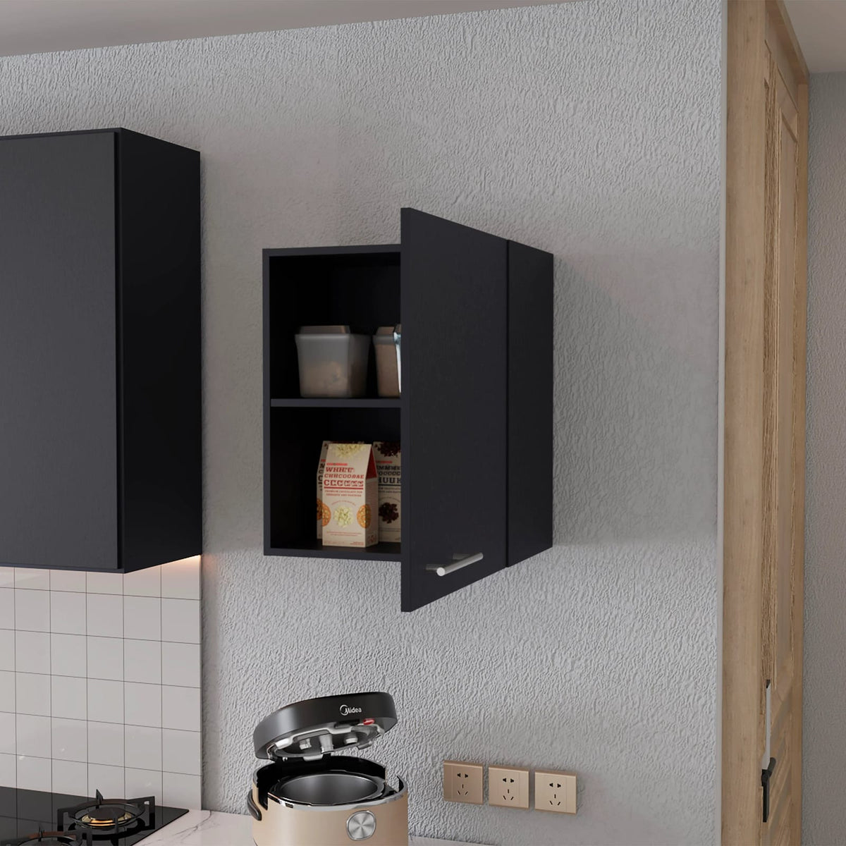 Wenge Wall Cabinet - Bathroom Storage Solution