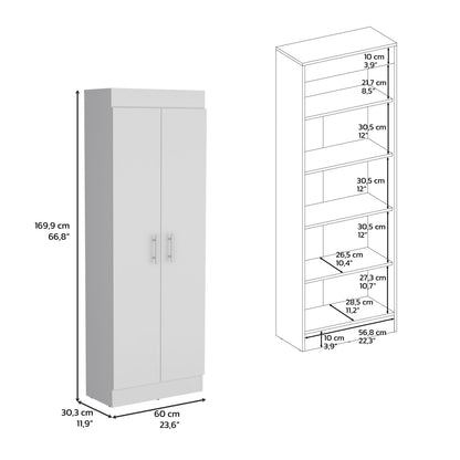 White Pine Pantry Cabinet - 67" Tall Storage