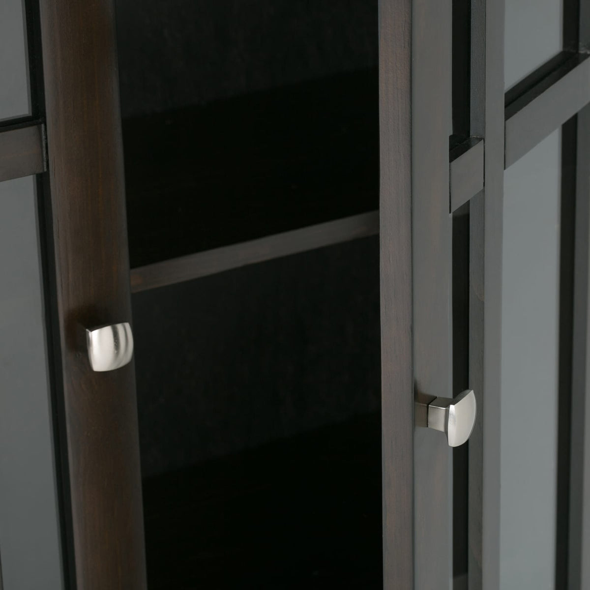Dark Brown Wood Storage Cabinet - 39" Wide Bedroom Cabinet for Living Room