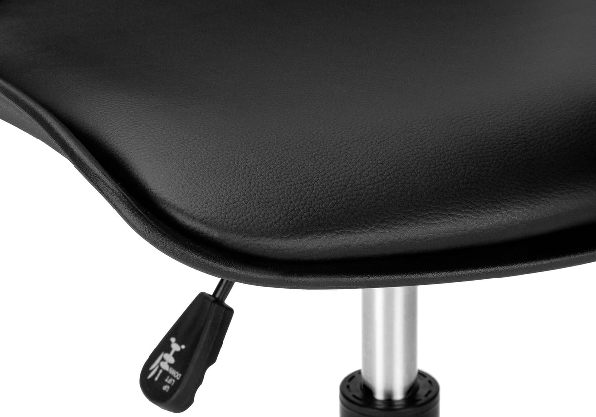 Black Low-Back Office Chair for Kids - Adjustable Height